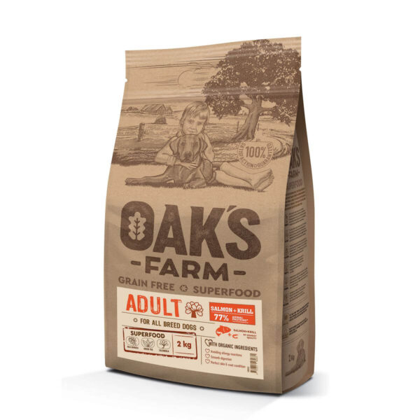 OAK’S Adults all breed saumon​/​krill croquettes pour chiens