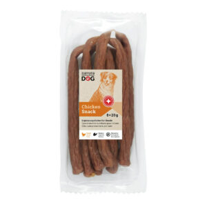 La saucisse séchée pour chiens au poulet est l’occupation idéale pour votre chien tout en étant une friandise savoureuse pour une petite pause gourmande – parfaite pour le récompenser et l’occuper !