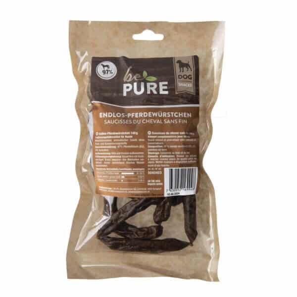 bePure Saucisses de cheval sans fin article à mâcher pour chiens