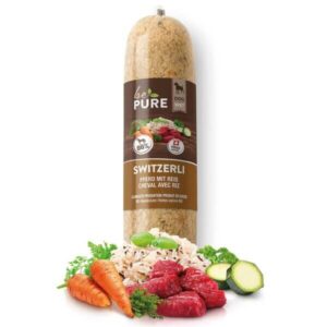 bePure Switzerli au cheval et au riz aliment humide pour chiens