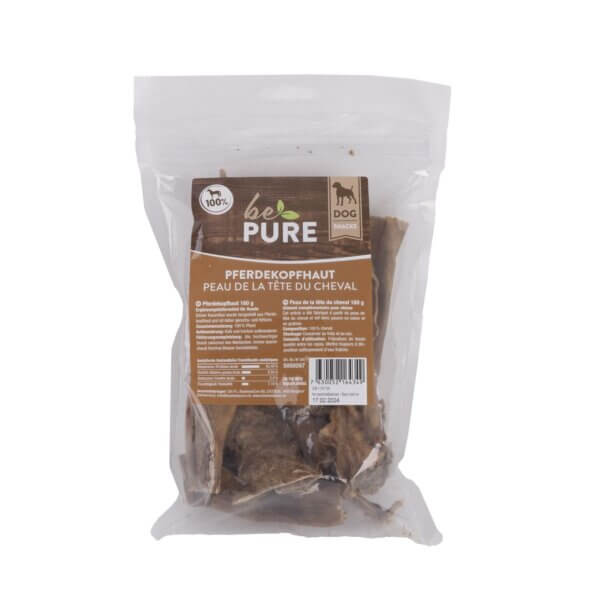 bePure Pferdekopfhaut article à mâcher pour chiens
