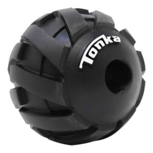 Les articles TONKA sont fabriqués, selon le modèle, en caoutchouc ou en TPR (Thermoplastic Rubber) de haute qualité. Combinés au design robuste et bien connu de TONKA, ces jouets pour chiens garantissent un plaisir durable pour le chien et son maître. Certains jouets TONKA peuvent même être remplis de friandises en guise de récompense ou être utilisés pour l'entraînement. Convient également aux chiens qui mordent fort.