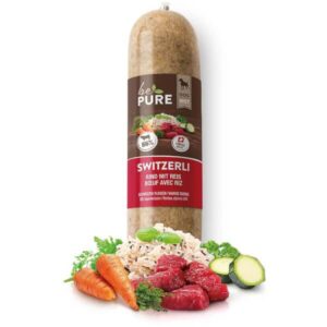 bePure Switzerli au bœuf et au riz aliment humide pour chiens