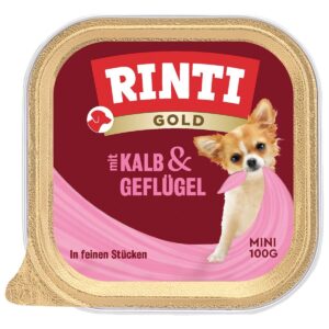 Rinti Gold Mini veau et volaille aliment humide pour chiens