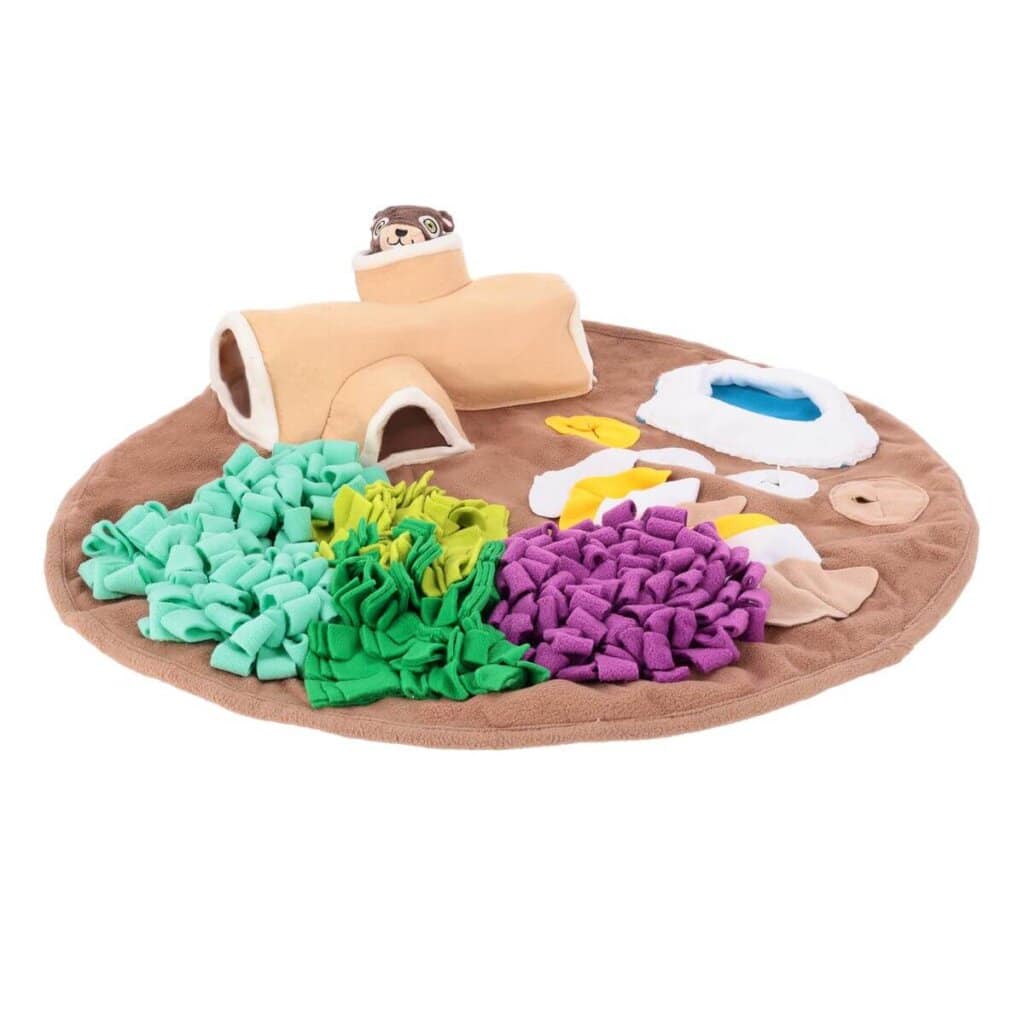 2 images All for Paws Fluffy Mat écureuil tapis de reniflage jouet d’intelligence pour chiens