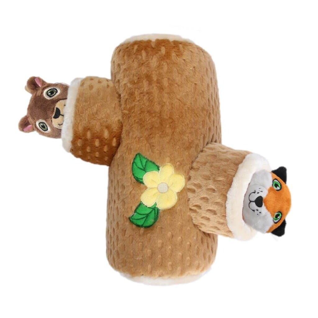 All for Paws Tree Trunk écureuil & renard jouet d’intelligence pour chiens