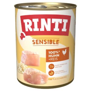 Rinti Sensible poulet et riz aliment humide pour chiens