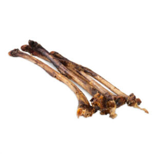 Aliment complémentaire pour chiens Nos ailes d’autruche assurent une activité prolongée. Chaque os peut se fragmenter. Nous recommandons des os en peau de bœuf qui ne se fragmentent pas comme solution de remplacement.